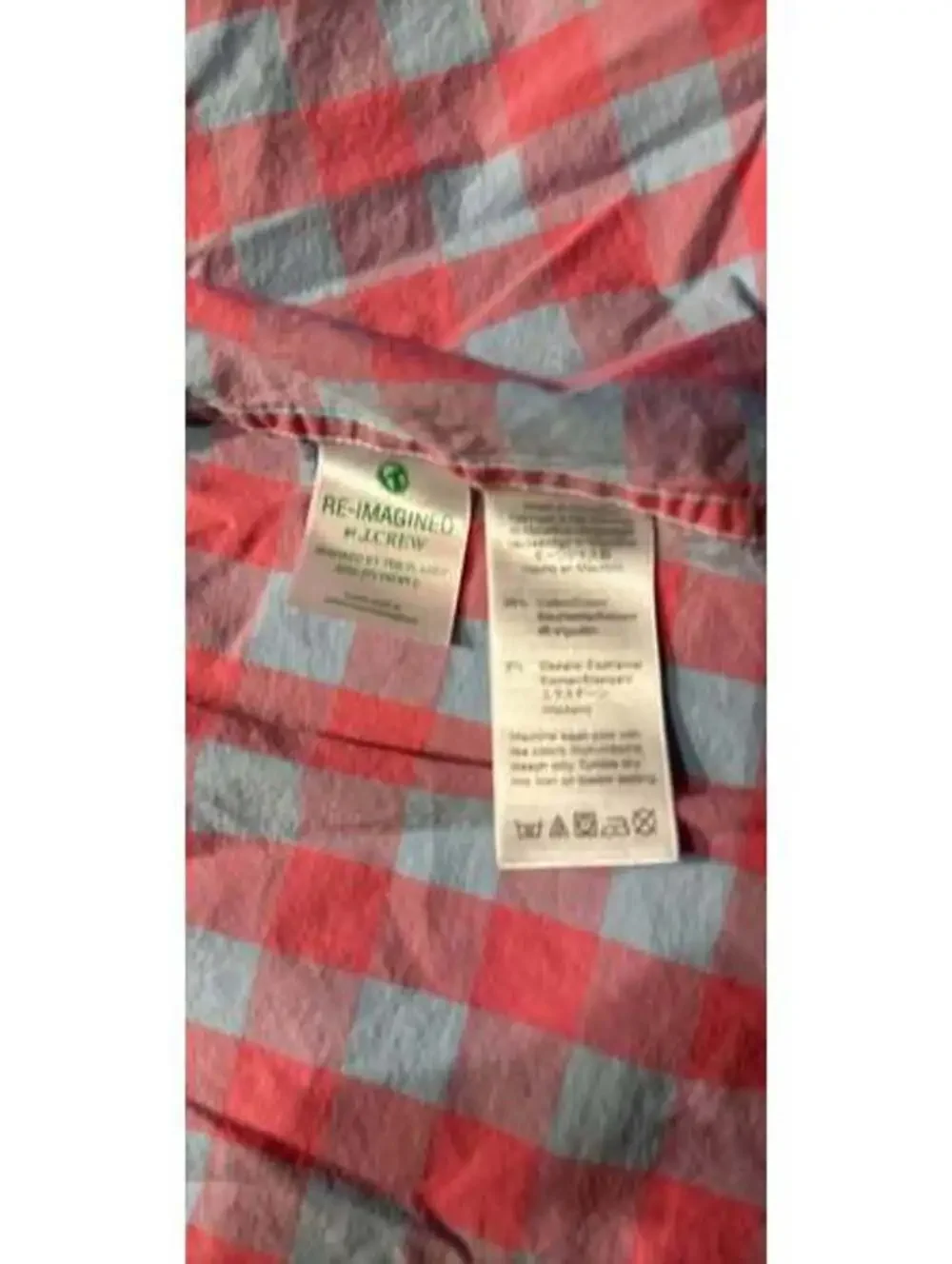 J.Crew Slim Flex Washed Gingham Button Down Shirt Size L